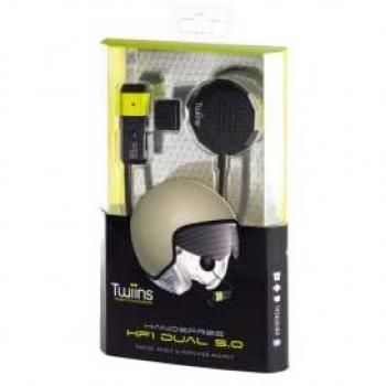 Twiins Intercom Hf1 Dual Bluetooth 5.0 Plateado con Función Google Maps