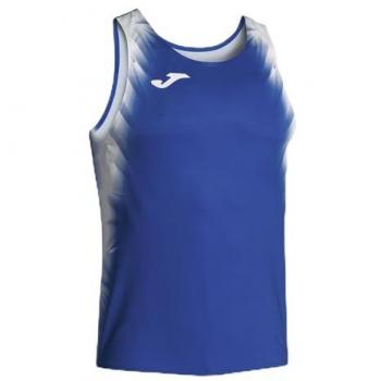 Camiseta de running Joma Elite XI tirantes hombre royal blanco, sin mangas, deportiva