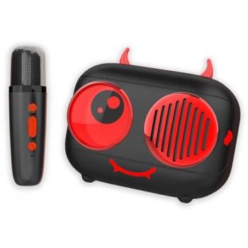 Kit de Karaoke Bluetooth con Micrófono Inalámbrico - CGV DIABLO, Efectos de Voz Mágicos, Autonomía 8h, Carga USB