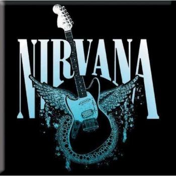 Imán para nevera Nirvana Alas de Jag-Stang en color negro/blanco