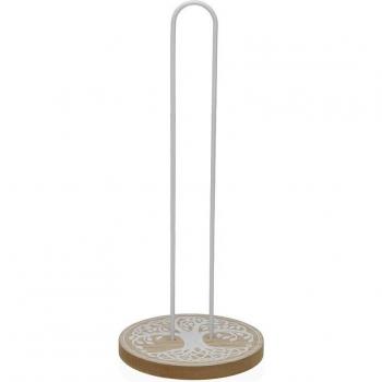 Portarrollo de Papel de Cocina Versa Idun Metal Acero Madera MDF 13 x 31 x 13 cm