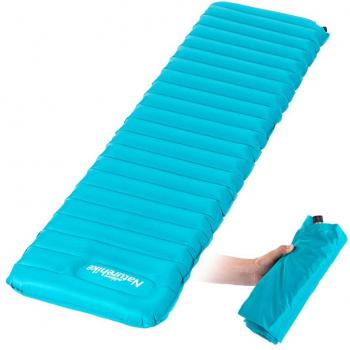 Naturehike exterior humedad Mat inflación Pad para 1 persona portátil Camping dormir Pad flotante cojín, azul