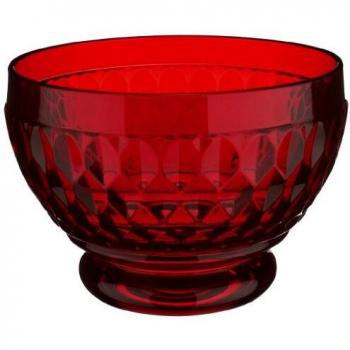 Villeroy & Boch Boston Coloured Tazón para postres, 430 mililitros, Cristal, Rojo