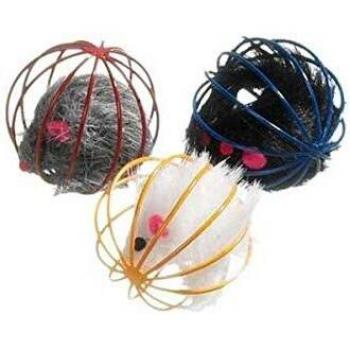 Pelota de rejilla con ratón de peluche para gatos Karlie