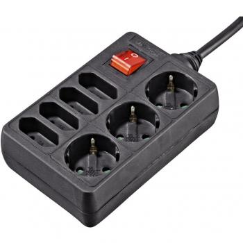 Hama 108868 - Regleta de 7 enchufes con interruptor