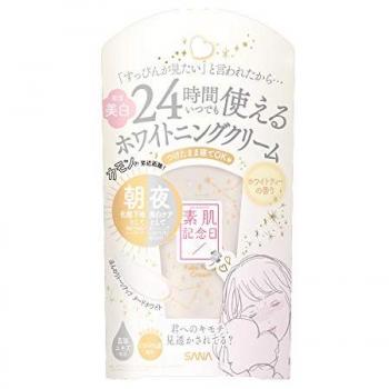SANA Suhada Kinenbi Whitening Fake Nude Cream 30g - Brightening Makeup Base with White Tea Extract