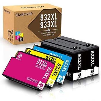 STAROVER 932XL 933XL Tinta Compatible Cartuchos de Repuesto para HP 932XL Officejet 933XL para HP 6100 6600 6700 7110 7510 7610 7612
