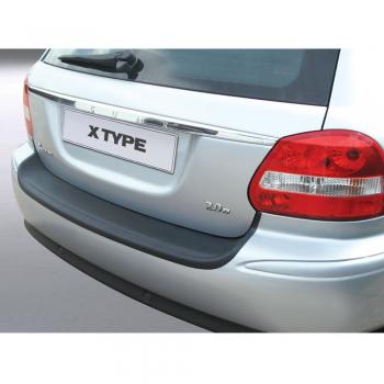 Protector del parachoques trasero ABS compatible con Jaguar X-Type Estate 2007- Negro