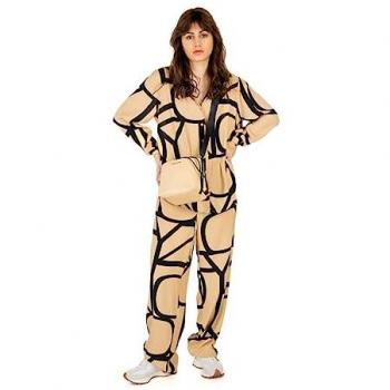 Beige Patterned Palazzo Pants for Women - ONLY Ava