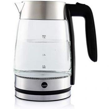Hervidor eléctrico Wilfa Pure Boil 2200W, capacidad 1.8L, sin cable, color plata