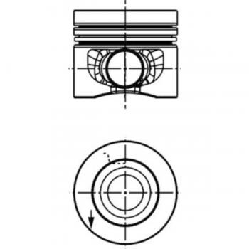 Pistón Kolbenschmidt 40353620 con anillos de pistón incluidos