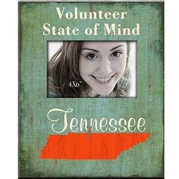 Voluntarios de Tennessee State of Mind 4 x 6 de madera marco de fotos