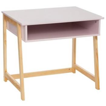 Escritorio Infantil Preescolar de Madera Rosa y Natural - Atmosphera Créateur D'Intérieur