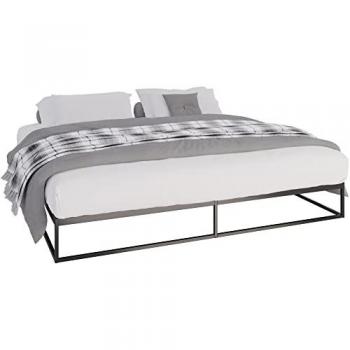 Cama de metal Scala negra 200x200 cm con somier y capacidad de carga 320 kg