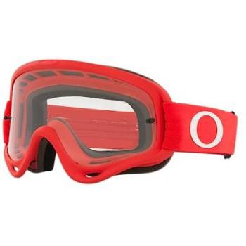 Gafas de Cross Oakley O-Frame® Transparente Rojas, Gafas de motocicleta todoterreno para adultos, color rojo/transparente, talla única