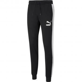 Pantalones largos Puma Iconic T7 Track Pt blancos y negros para hombre