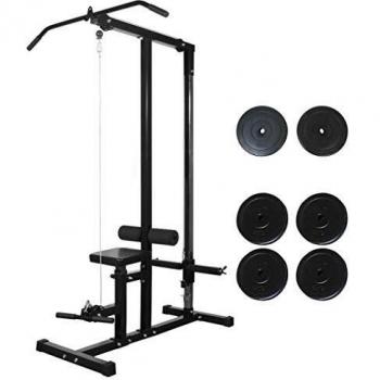 vidaXL Máquina Musculación Discos 40 kg Pesas Ejercicio Gimnasio Entrenamiento