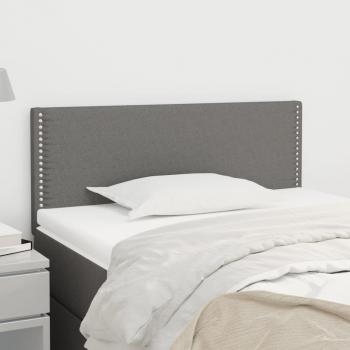 Cabecero de Tela Gris Oscuro 80x5x78/88 cm vidaXL - Gris
