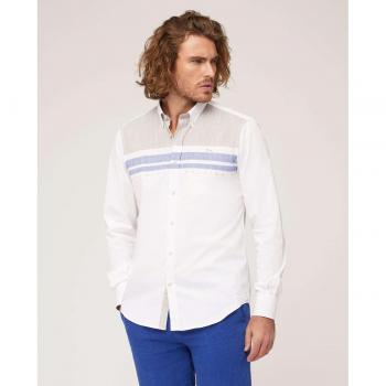 Harmont & Blaine Long Sleeve Casual Shirt for Men, White, Size 2XL