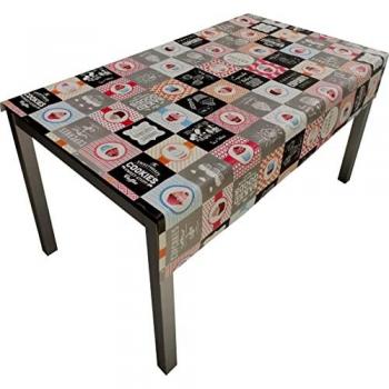 Mantel Mesa Comedor PVC Antimanchas Impermeable Diseño Cupcakes 140x250 cm