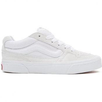 Vans Caldrone SUEDE/MESH WHITE - Zapatillas Junior con Suela de Goma Waffle - Diseño Icónico