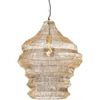 Lámpara colgante oriental oro 45cmx60cm - VADI, tipo: lámpara colgante, características: acero, forma redonda, adecuado para LED, potencia máxima 1 x 40 Watt
