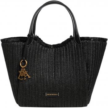 Bolso shopper de mujer de rafia mediano Emporio Armani