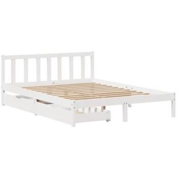 Cama sin colchón Blanco 160x200 cm Madera maciza de pino