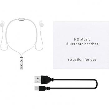 Auriculares Inalámbricos Bluetooth BT313 con Banda para el Cuello, Sonido de Graves, Manos Libres Deportivos con Micrófono para iPhone, Xiaomi y Huawei