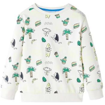 Sudadera Infantil Jersey Ropa de Manga Larga Cuello Redondo Crudo Suave 116