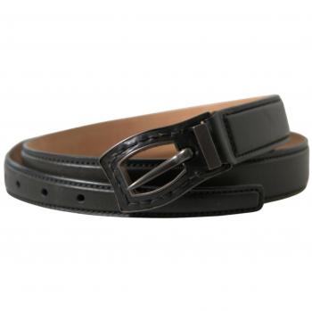 Ermanno Scervino Exquisite Italian Leather Belt with Metal Buckle, Black and Brown, Male, Size: 90 cm / 36 Inches