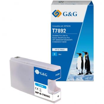 Cartucho de Tinta Compatible G&G Epson Cyan T7892/T7902/T7912