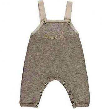boboli - Pelele Tricotosa de Bebé | Pelele Bebé Niño con Tirantes, Tallas de 3 Meses | 100% Algodón | Pelele Niño Invierno | Bebé Traje | Pelele Bebé Recién Nacido | Gris
