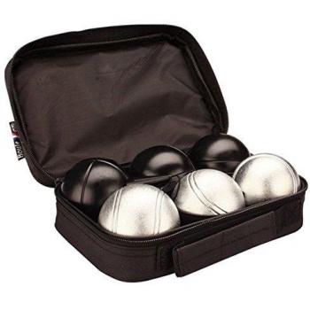 Get Go Set petanca de 6 bolas & 52JJ, Plateado/ Negro