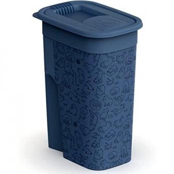 Contenedor de Comida para Mascotas Rotho Flo 4,1L con Tapa, Plástico Sin BPA, Azul
