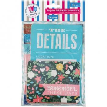 DOHE 18135 - Pack de 40 tarjetas, doble cara