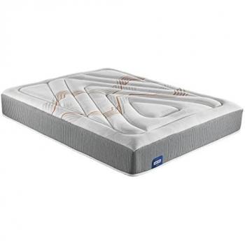Colchón Bultex Casiopea 26 cm viscoelástica firmeza suave 150x190 cm, Espuma HR Avanzada antialérgica Transpirable con Fibra atérmica, Firmeza Media y Con