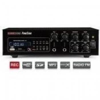 AMPLIFICADOR FONESTAR MA-30RGU 30W-RMS 100V/8-OHMS 12VCC/230VCA USB/SD/MP3/REC/FM