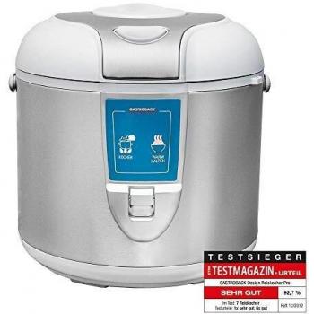 Gastroback 42518 Arrocera eléctrica, Capacidad 5 litros, para cocer 10 Tazas arroz, 650 W, 0 Decibeles, Acero Inoxidable
