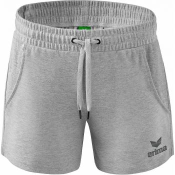 Erima Pantalones Cortos Essential Team Sweat para mujeres, color gris claro jaspeado, talla 38