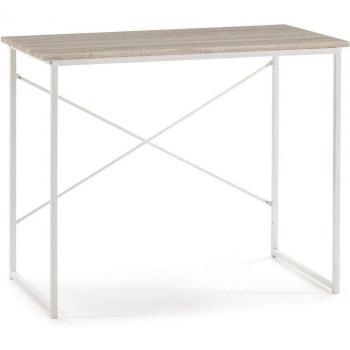 Mesa de Oficina Cáceres 90x50x74cm Roble/Blanco