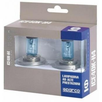 Bombilla para Automóvil Sparco ICE40K H4 12V 55W Blanco Azulado Efecto Xenon
