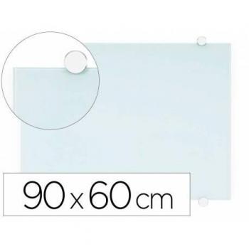 Pizarra Blanca Q-Connect Cristal Magnetica Marco Aluminio 90X60 cm