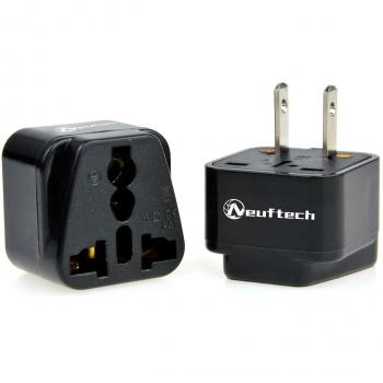 Neuftech 2 X universal Adaptador convertidor de enchufe viaje con planos para EU / CN / EE.UU. /japon