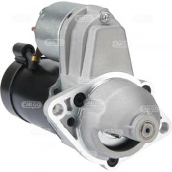 Motor de arranque HC-CARGO CAR111123 con características de alta eficiencia, diseño compacto, voltaje de 12V, potencia nominal de 1.4 kW, tipo de montaje en el motor estándar y compatible con diversas marcas y modelos
