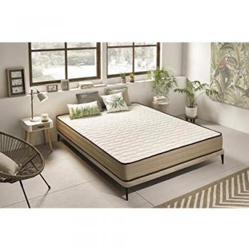 Moonia - Colchón Fibra Todotherm 140 x 180 cm - Cama de Matrimonio - Colchones de Alta Durabilidad - Colchón Antiacaros - Grosor +/- 21 cm - Modelo Bamboo Care