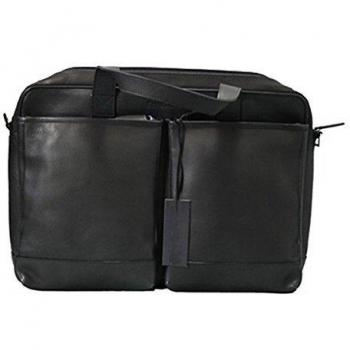 BACCINI® Maletín para portátil Marco Bolso para Notebook 15 Bandolera para Laptop Piel Negro