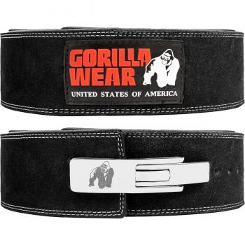 Gorilla Wear 4-Inch Leather Lifting Belt - Black - S/M