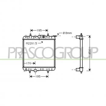 Radiador de refrigeración del motor PRASCO PG009R005 para PEUGEOT 133037, 1330B4