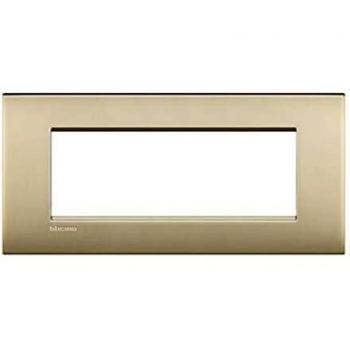 Placa LivingLight Air 7 Módulos Oro Satinado Bticino